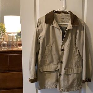 L.L Bean Tan Canvas Field Coat